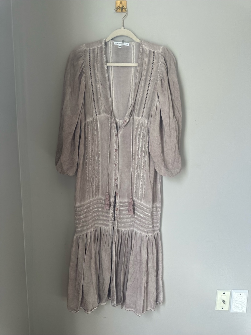 Young Fabulous & Broke Mauve Taupe Maxi Dress